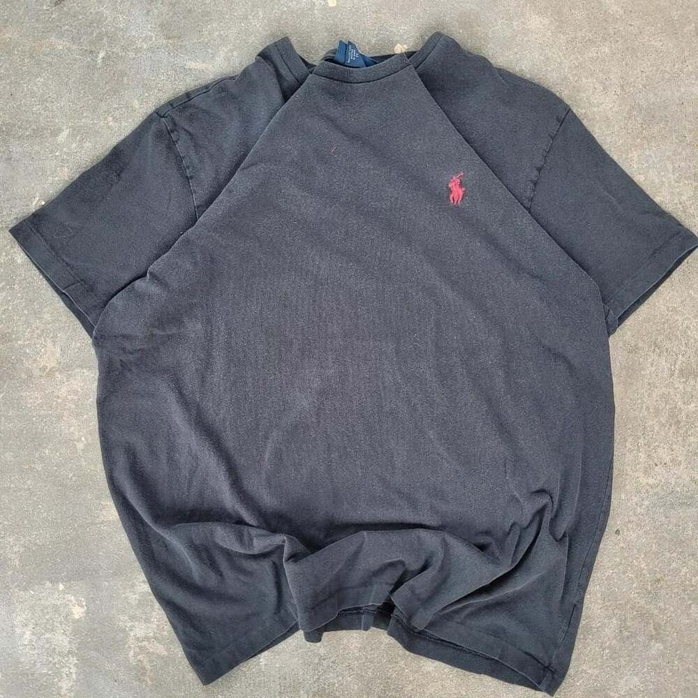Polo Ralph Lauren Vintage 90s Black T-Shirt Size M